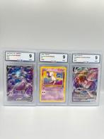 Pokémon - 3 Graded card - MEW - PROMO & MEW VMAX FA & MEWTWO, Hobby en Vrije tijd, Nieuw