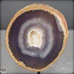 Natuurlijk gesneden geode chalcedoon & agaat Aan de, Verzamelen, Mineralen en Fossielen