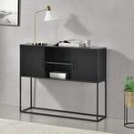 [en.casa] Commode Motala spaanplaat 90x108,5x30 cm zwart, Huis en Inrichting, Kasten | Ladekasten, Verzenden, Nieuw