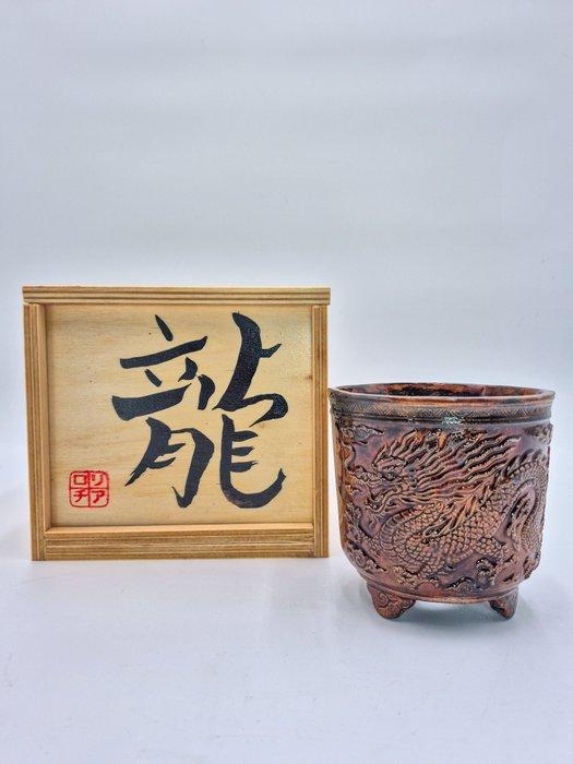 Keramische draken bonsaipot - bruin - Hoogte (boom): 0 cm -, Antiek en Kunst, Curiosa en Brocante
