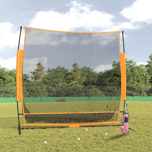 vidaXL Golftrainingsnet 215x107x216 cm polyester zwart en, Sport en Fitness, Golf, Nieuw, Verzenden