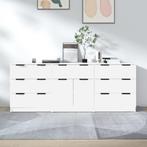 vidaXL 3-delige Dressoirs bewerkt hout wit, Verzenden, Nieuw, 50 tot 100 cm, 25 tot 50 cm
