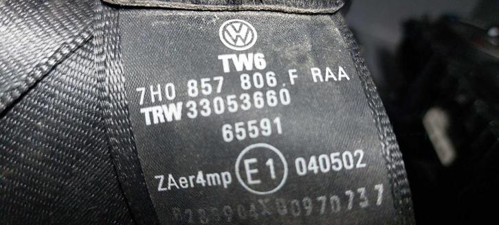 GORDEL 7H0 857 806 F VAK 55G Volkswagen Transporter T5, Auto-onderdelen, Interieur en Bekleding, Gebruikt, Volkswagen, Ophalen of Verzenden