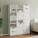 vidaXL Bijzetkasten 6 st 40x24x79 cm massief grenenhout wit, Huis en Inrichting, Verzenden, Nieuw, Grenenhout
