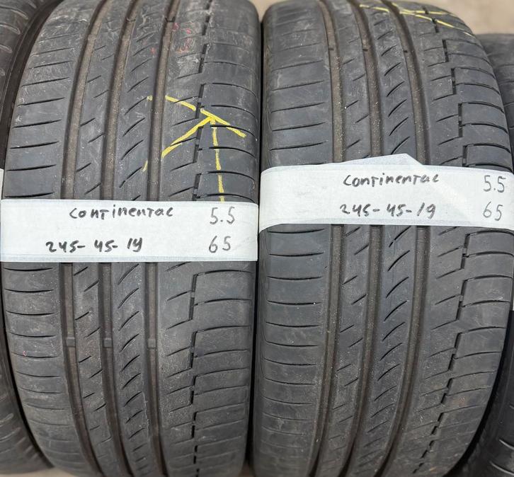 2x245-45-19 Continental Zomer 2x5.5m €65 Per Band 245 45 19, Auto-onderdelen, Banden en Velgen, 19 inch, Zomerbanden, 245 mm, Personenwagen