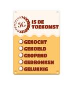 Metalen Bord 5G Is De Toekomst, Verzenden, Nieuw