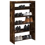 vidaXL Schoenenrek 60x25x100 cm bewerkt hout gerookt, Huis en Inrichting, Kasten | Schoenenrekken, Verzenden, Nieuw