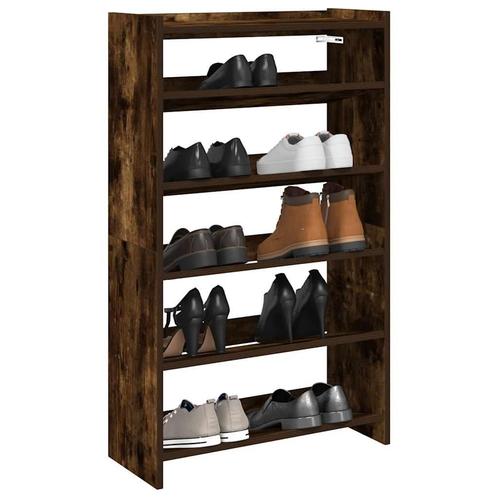 vidaXL Schoenenrek 60x25x100 cm bewerkt hout gerookt, Huis en Inrichting, Kasten | Schoenenrekken, Nieuw, Verzenden