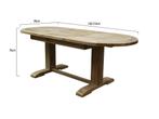 Ovaal uitschuifbare diningtafel 160-210x90xH77 cm teak, Tuin en Terras, Ophalen of Verzenden, Nieuw, Teakhout