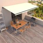 vidaXL Luifel handmatig uittrekbaar 600x350 cm crèmekleurig, Verzenden, Nieuw