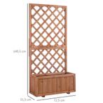 TRUUSK e Plantenbak Met Trellis, Massief Hout, 72,5 X 31,5 X, Tuin en Terras, Bloembakken en Plantenbakken, Verzenden, Nieuw