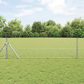 vidaXL Gelast Draadhek met 13 Paal 0.4x50 m Gegalvaniseerd beschikbaar voor biedingen