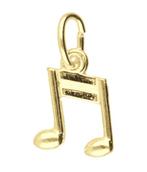 Gouden Muzieknoten klein ketting hanger, Sieraden, Tassen en Uiterlijk, Verzenden, Nieuw