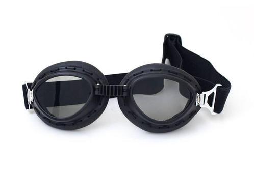CRG zwarte steampunk motorbril Glaskleur: Donker / smoke, Motoren, Kleding | Motorkleding, Nieuw met kaartje, Verzenden