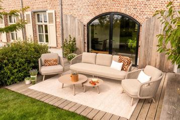 VDG Flow stoel/bank loungeset (5-delig) - Zand/Latte beschikbaar voor biedingen
