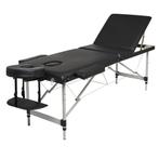 Massagebank Aluminium Zwart 185x70cm | Laatste Stuks!, Diensten en Vakmensen, Ontspanningsmassage