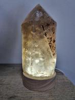 Grote Natuurlijke Rookkwarts punt met verlichting