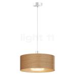 Bruck Cantara Hout Hanglamp LED, wit/lampenkap eikenhout hel, Verzenden, Nieuw
