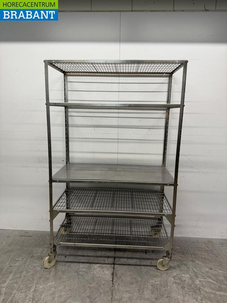RVS Verrijdbare Stelling 120,5 x 62 x 199 cm Horeca, Zakelijke goederen, Horeca | Keukenapparatuur, Gebruikt, Ophalen of Verzenden