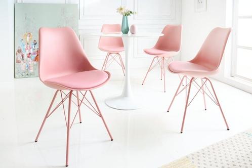 Retro stoel SCANDINAVIA MEESTERSTUK roze - 42040, Huis en Inrichting, Stoelen, Ophalen of Verzenden
