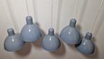 Plafondlamp (5) - Emaille, Staal - Emaille lamp, 5 stuks