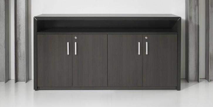 Manage-IT dressoirkast, 89x168x42 cm, black oak, Huis en Inrichting, Kasten | Boekenkasten, Nieuw, Ophalen of Verzenden