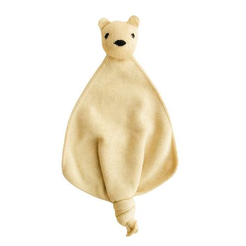 Teddy Tokki knuffeldoekje - 100% merinowol - licht geel, Kinderen en Baby's, Speelgoed | Overig