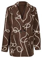Jas Bouclé Bruin, damesjas, Kleding | Dames, Jassen | Winter, Verzenden, Nieuw
