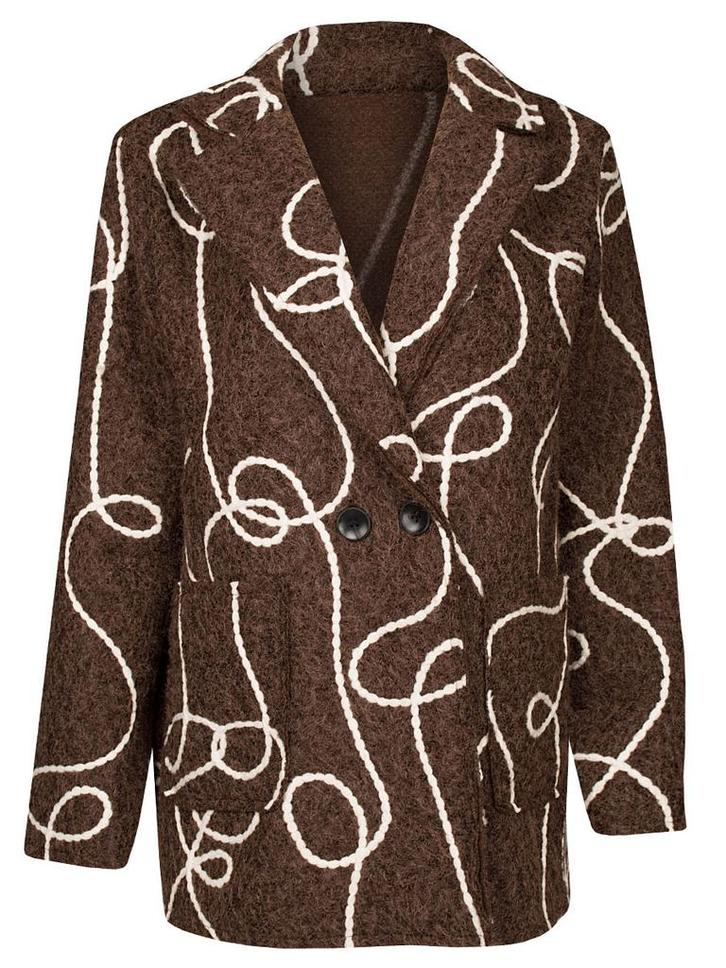 Jas Bouclé Bruin, damesjas, Kleding | Dames, Jassen | Winter, Verzenden