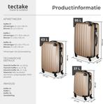 tectake® 3-Delige Kofferset – Hardshell Trolleykoffers – ABS, Verzenden, Nieuw