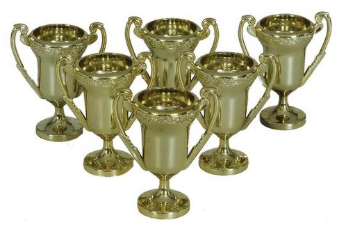 Uitdeelcadeautjes Trofeeen 6cm 6st, Hobby en Vrije tijd, Feestartikelen, Nieuw, Verzenden