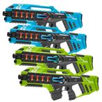 4 Light Battle Connect Lasergame Mega Blasters - Blauw/Groen