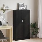 vidaXL Boekenkasten 2 stuks Zwart Eiken 165x30,5x150 cm, Huis en Inrichting, Kasten | Boekenkasten, Minder dan 50 cm, Verzenden