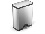 Simplehuman Deluxe Rectangular Pedaalemmer  - 50 l - Mat RVS, Huis en Inrichting, Verzenden, Zo goed als nieuw