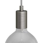 Fitting Geborsteld Titanium E27 met metalen trekontlaster, Ophalen of Verzenden, Nieuw