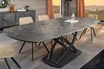 Uitschuifbare eettafel INCEPTION 130-190cm antraciet ovaal, Huis en Inrichting, Tafels | Eettafels, Ophalen of Verzenden, Nieuw