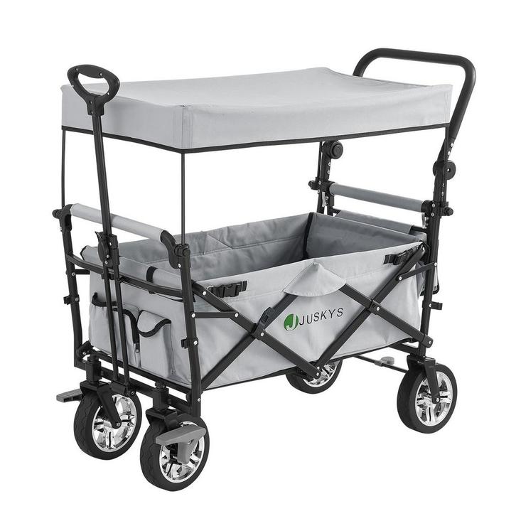 Inklapbare Bolderkar / Transportwagen - Max. 120 kg - Grijs, Caravans en Kamperen, Bolderkarren, Nieuw, Verzenden