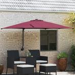 vidaXL Wandgemonteerd Tuinzonnescherm Bordeaux Rood 247 cm, Verzenden, Nieuw