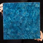 Blauw koraal mozaïek sushi bord Natuurlijk blauw
