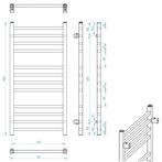 Designradiator Sapho Metro 45x89cm Mat Zwart, Ophalen of Verzenden, Nieuw