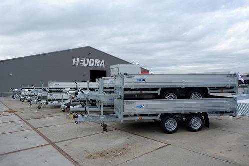 Hulco plateauwagens; scherpe prijzen bij Heudra!, Auto diversen, Aanhangers en Bagagewagens, Nieuw, Ophalen