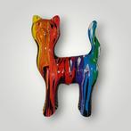 RED - sculptuur, Cat black color - 18 cm - Hars - 2025