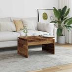 vidaXL Salontafel 68x50x38 cm bewerkt hout oud houtkleurig, Huis en Inrichting, Tafels | Salontafels, 50 tot 100 cm, Verzenden