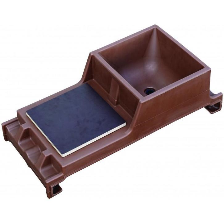 Preparatiebak met snijtafel tbv halfpipe bruin, Dieren en Toebehoren, Paarden en Pony's | Overige Paardenspullen, Nieuw, Ophalen of Verzenden