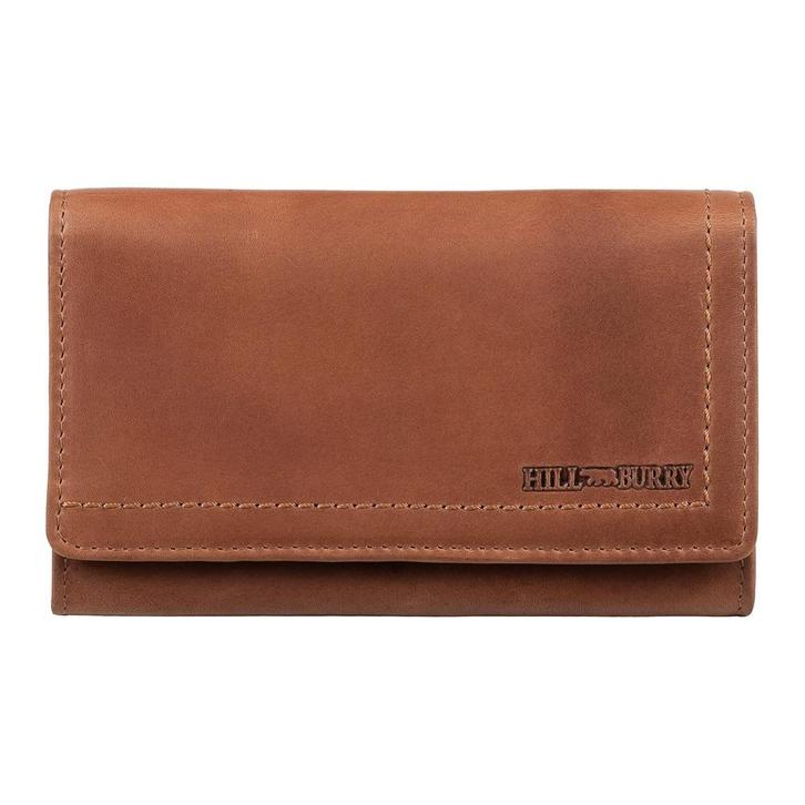 HillBurry Leren Dames Overslag Portemonnee | RFID | Bruin, Sieraden, Tassen en Uiterlijk, Portemonnees, Bruin, Nieuw, Overige merken