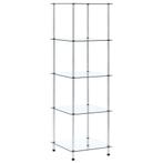vidaXL Kastje 5-laags 40x40x130 cm gehard glas transparant, Minder dan 50 cm, Verzenden, 100 tot 150 cm, Nieuw