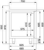 Combisteel Koelwerkbank | 632L | 4 Deuren (1/1 GN) | -2°c/+8, Witgoed en Apparatuur, Koelkasten en IJskasten, Ophalen of Verzenden