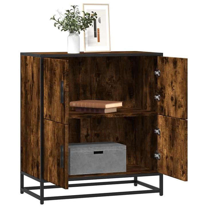 vidaXL Dressoir 68x35x76 cm bewerkt hout gerookt, Huis en Inrichting, Kasten | Dressoirs, Nieuw, Overige houtsoorten, Verzenden