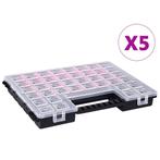 vidaXL Assortimentsdozen 5 st met verdelers 385x283x50 mm, Doe-het-zelf en Verbouw, Gereedschapskisten, Verzenden, Nieuw