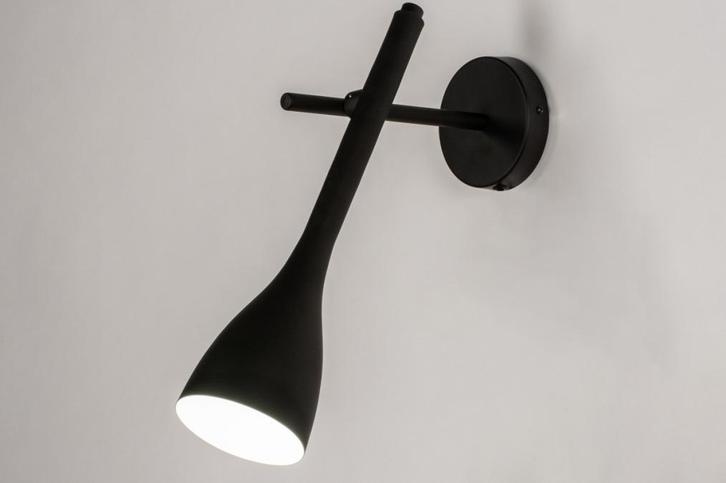 Rietveld Wandlampen - Zwart - Metaal, Huis en Inrichting, Lampen | Wandlampen, Verzenden